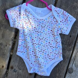 Little Me White Floral Kids Bodysuit